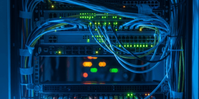 server room with network cables and blinking led indicators 20260331 082828